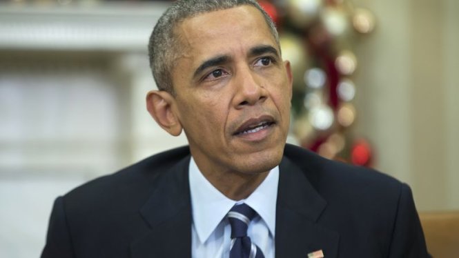 Tổng thống Obama đọc thông điệp chống khủng bố từ Nhà Trắng - Ảnh: USA Today