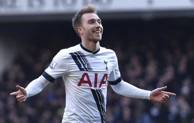 Tiền vệ trung tâm Christian Eriksen (14/2/1992) Tottenham đang khiến nước Anh lên cơn sốt với những ngôi sao bản xứ như Harry Kane hay Dele Alli nhưng Eriksen mới là nhạc trưởng của đội chủ sân White Hart Lane. Tiền vệ người Đan Mạch đã đi đúng chiếc giày mà Luka Modric bỏ lại sau khi chuyển tới Real.
