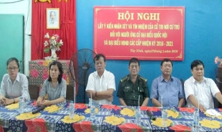 Phường I: Lấy ý kiến cử tri đối với người ứng cử đại biểu Quốc hội và HĐND các cấp