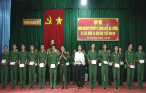 Thành phố Tây Ninh: Thăm chiến sĩ mới ở Sư đoàn Bộ binh 5