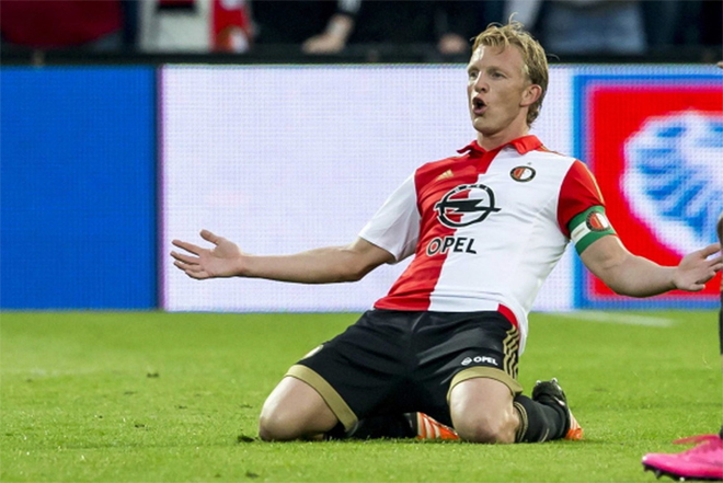 Dirk Kuyt, 35 tuổi, 22 bàn Sau một thời gian dài chơi cho Liverpool và Fenerbahce, Kuyt trở lại Feyenoord gần như chỉ để chuẩn bị giải nghệ, để rồi bất ngờ hồi sinh mùa này. Với 22 bàn, tiền đạo 35 tuổi này suýt lọt vào mắt xanh nhiều CLB lớn trong kỳ chuyển nhượng mùa đông, trong đó có Barca.