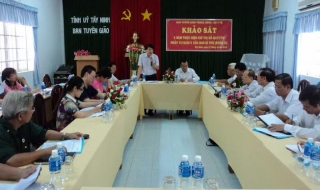 Khảo sát 5 năm thực hiện Chỉ thị 08 của Ban Bí thư tại Tây Ninh
