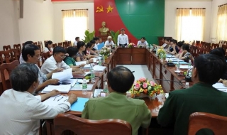 Đoàn Khảo sát Ban Tuyên giáo Trung ương kiểm tra thực hiện Chỉ thị 08 ở huyện Bến Cầu