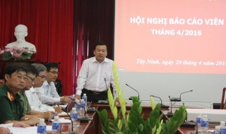 Ban Tuyên giáo Tỉnh ủy tổ chức hội nghị báo cáo viên định kỳ tháng 4.2016