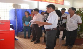 Khảo sát điểm bỏ phiếu mẫu tại huyện Dương Minh Châu