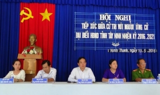 Ứng cử viên đại biểu HĐND tỉnh tiếp xúc cử tri thành phố Tây Ninh