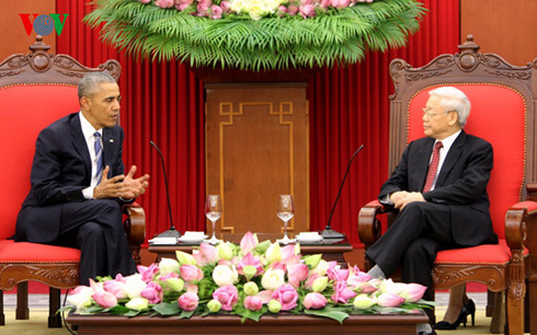 tong bi thu nguyen phu trong tiep tong thong hoa ky barack obama