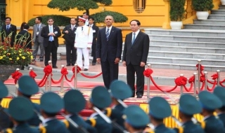 Lễ đón Tổng thống Obama tại Phủ Chủ tịch