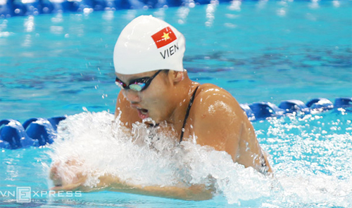 Ánh Viên tập huấn ở Mỹ dài hạn để chuẩn bị cho Olympic 2016. Ảnh: Đức Đồng.