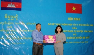 Tân Châu: Sơ kết hoạt động hợp tác với Chi khu Quân sự huyện Memot
