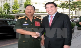 Lãnh đạo Thành phố Hồ Chí Minh tiếp Bộ trưởng Bộ Quốc phòng Lào