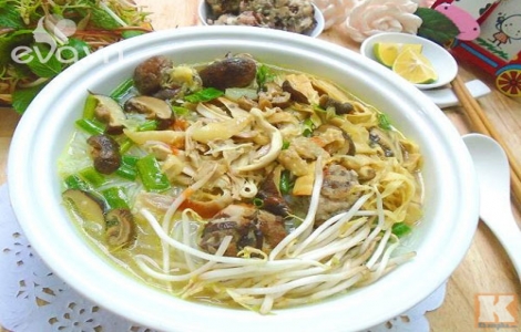 Bún mọc thịt gà