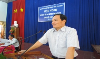 Đoàn Đại biểu quốc hội đơn vị tỉnh Tây Ninh tiếp xúc cử tri huyện Bến Cầu và Tân Biên