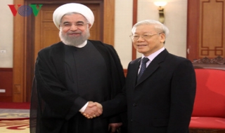 Tổng Bí thư Nguyễn Phú Trọng tiếp Tổng thống Iran