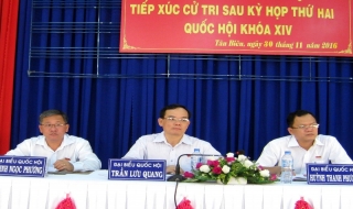 Đoàn ĐBQH đơn vị tỉnh Tây Ninh tiếp xúc cử tri các huyện Tân Biên, Tân Châu