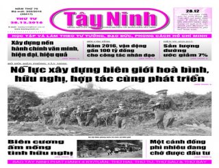 Điểm báo in Tây Ninh ngày 28.12.2016