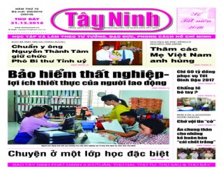 Điểm báo in Tây Ninh ngày 31.12.2016