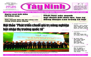 Điểm báo in Tây Ninh ngày 07.01.2017