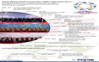 [Infographics] Hoạt động chính trong năm APEC Việt Nam 2017