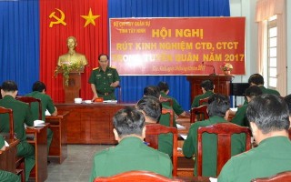 Bộ CHQS Tây Ninh: Rút kinh nghiệm công tác Đảng, công tác chính trị trong tuyển quân năm 2017