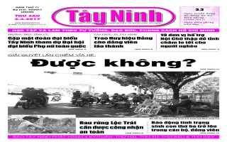 Điểm báo in Tây Ninh ngày 03.03.2017