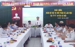 Bộ Nội vụ: Làm việc với Trung tâm y tế huyện Gò Dầu