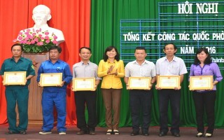 Hòa Thành: Tổng kết công tác quốc phòng địa phương năm 2016