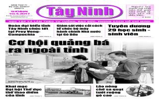 Điểm báo in Tây Ninh ngày 10.04.2017