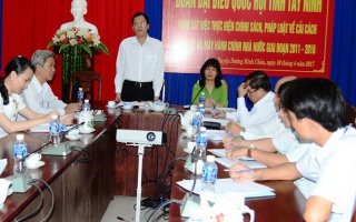 Đoàn ĐBQH đơn vị Tây Ninh: Giám sát thực hiện chính sách, pháp luật về cải cách hành chính giai đoạn 2011-2016