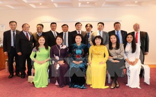 Chủ tịch Quốc hội gặp mặt đại diện người Việt tại châu Âu