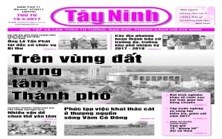 Điểm báo in Tây Ninh ngày 19.04.2017