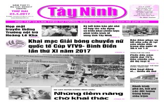Điểm báo in Tây Ninh ngày 24.04.2017