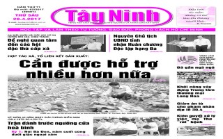 Điểm báo in Tây Ninh ngày 28.04.2017