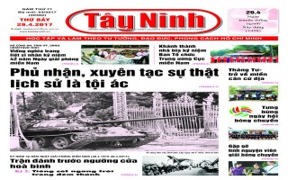 Điểm báo in Tây Ninh ngày 29.04.2017
