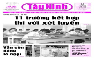 Điểm báo in Tây Ninh ngày 05.05.2017