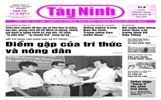 Điểm báo in Tây Ninh ngày 17.05.2017