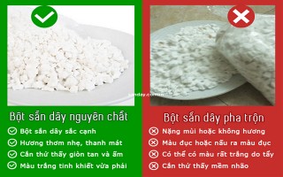 Mẹo phân biệt bột sắn dây thật và giả