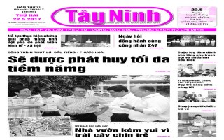 Điểm báo in Tây Ninh ngày 22.05.2017
