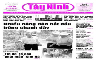Điểm báo in Tây Ninh ngày 24.05.2017