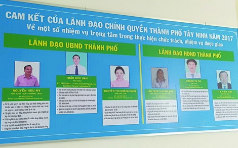 Lãnh đạo công khai cam kết thực hiện nhiệm vụ