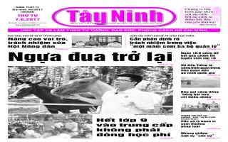 Điểm báo in Tây Ninh ngày 07.06.2017