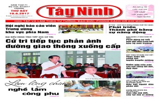 Điểm báo in Tây Ninh ngày 10.06.2017