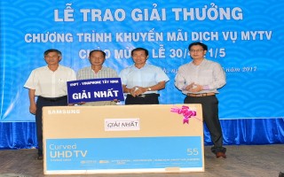 Trung tâm VNPT Tây Ninh: Trao giải thưởng cho khách hàng sử dụng dịch vụ MyTV