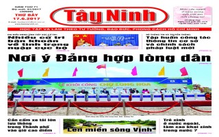 Điểm báo in Tây Ninh ngày 17.06.2017