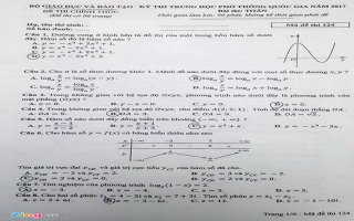 Đề thi, bài giải môn Toán THPT quốc gia 2017