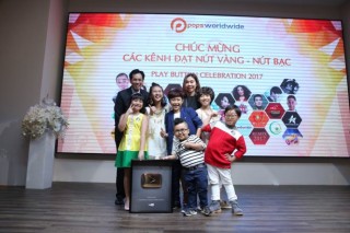 POPS Kids và Ghiền Mì Gõ đạt nút vàng Youtube