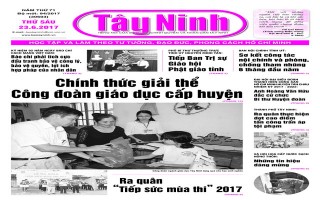 Điểm báo in Tây Ninh ngày 23.06.2017