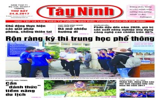 Điểm báo in Tây Ninh ngày 24.06.2017