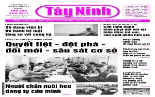 Điểm báo in Tây Ninh ngày 30.06.2017