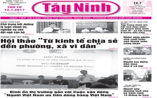 Điểm báo in Tây Ninh ngày 12.07.2017